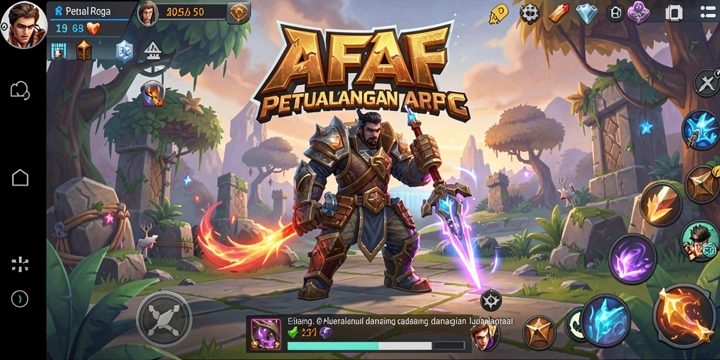 Menampilkan pertarungan seru dalam dunia ajaib AFAF.