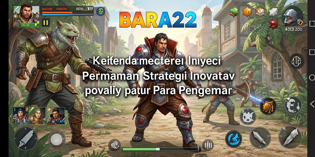 Tangkapan layar gameplay BARA22 menunjukkan intensnya pertempuran strategi yang mendebarkan.