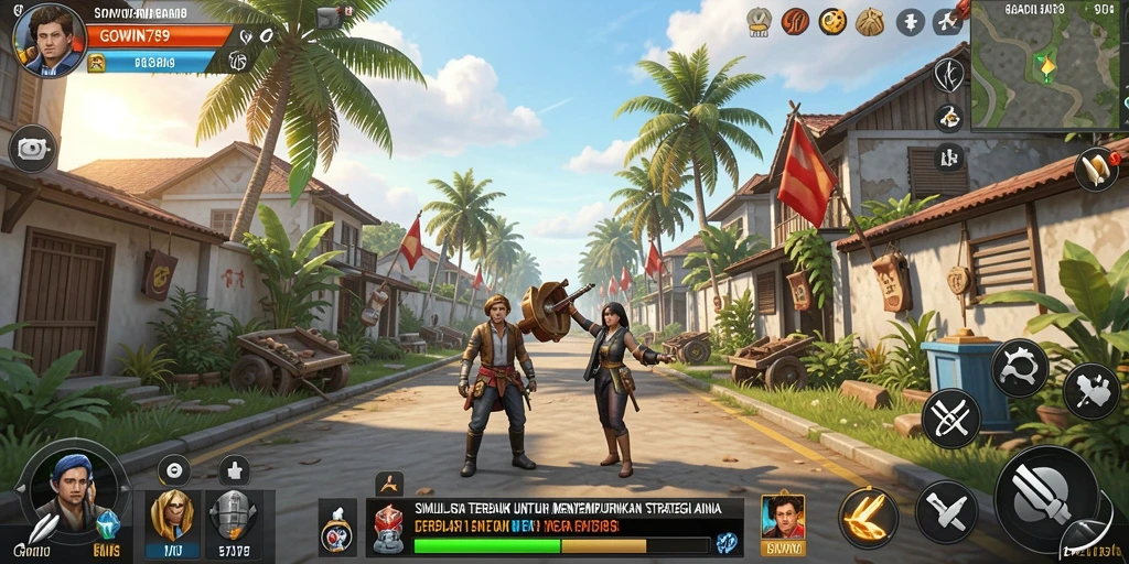 Tampilan gameplay GOWIN789 dengan elemen simulasi yang mendalam.