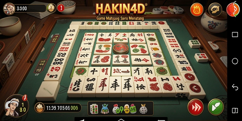 Screenshot HAKIN4D menampilkan gameplay Mahjong yang mengasyikkan.
