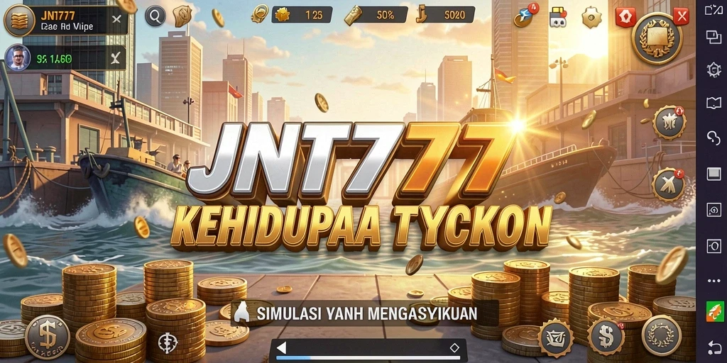 Tampilan gameplay JNT777 dengan berbagai fitur Tycoon yang menarik.