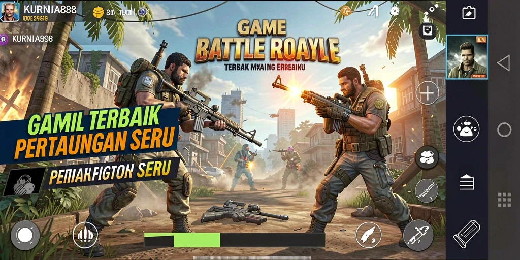Gameplay seru dan menegangkan dari pertandingan Battle Royale KURNIA898.
