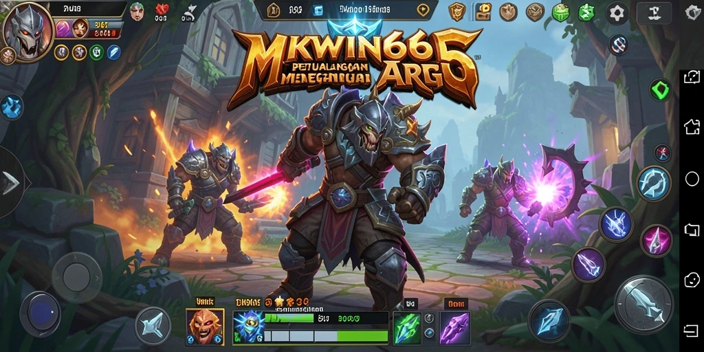 Screenshot menampilkan aksi seru di dalam dunia ARPG MKWIN666.