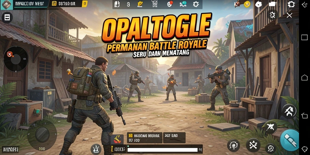 Screenshot OPALTOGEL menampilkan intense gameplay Battle Royale.