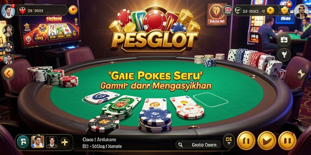 Gameplay Poker yang menegangkan di PESGSLOT dengan pemain nyata.