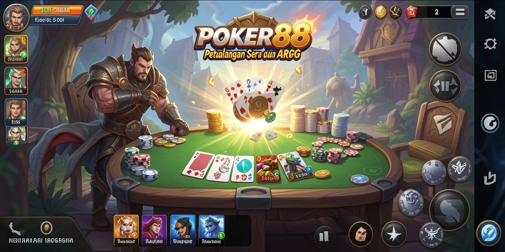 Tampilan gameplay seru dan mendebarkan dari POKER88 dengan aksi ARPG.