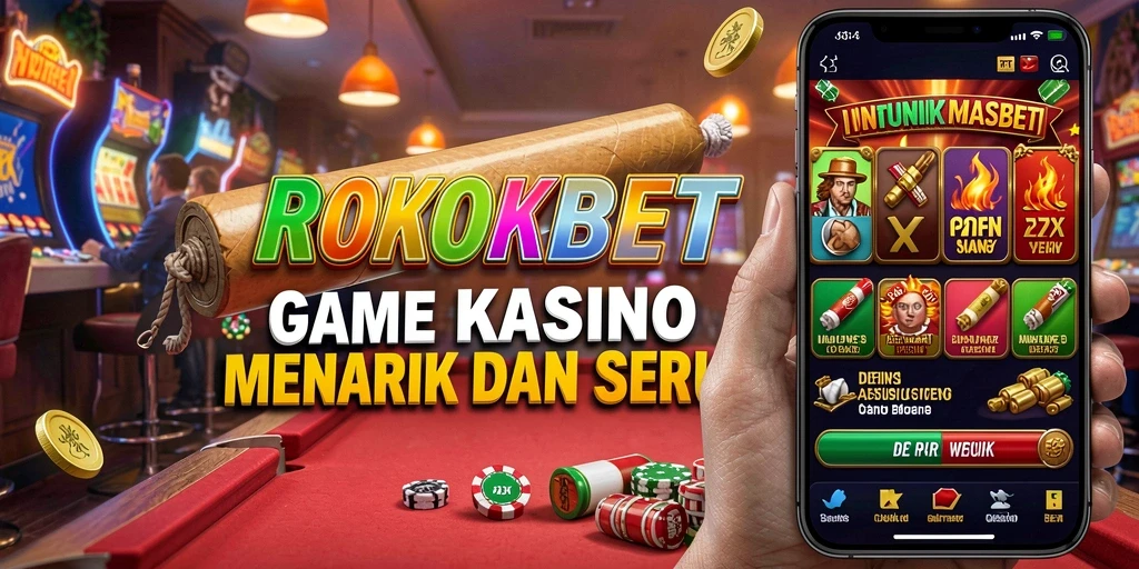 Screenshot gameplay utama dari ROKOKBET menampilkan keseruan permainan Kasino.
