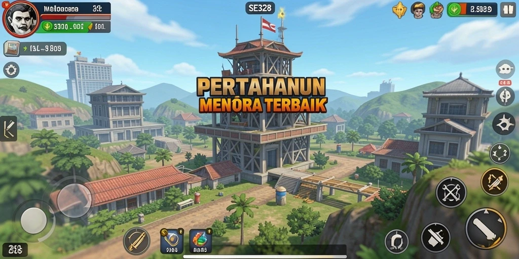 Tampilan gameplay yang mendebarkan dalam SE328 Tower Defense.