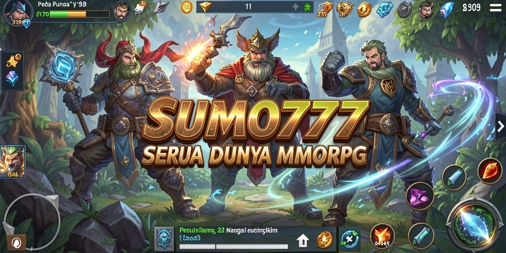 Tampilan gameplay seru di dunia MMORPG SUMO777.