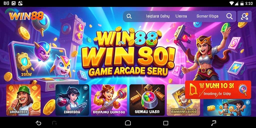 Screenshot gameplay WIN88 menampilkan aksi seru dalam game Arcade.